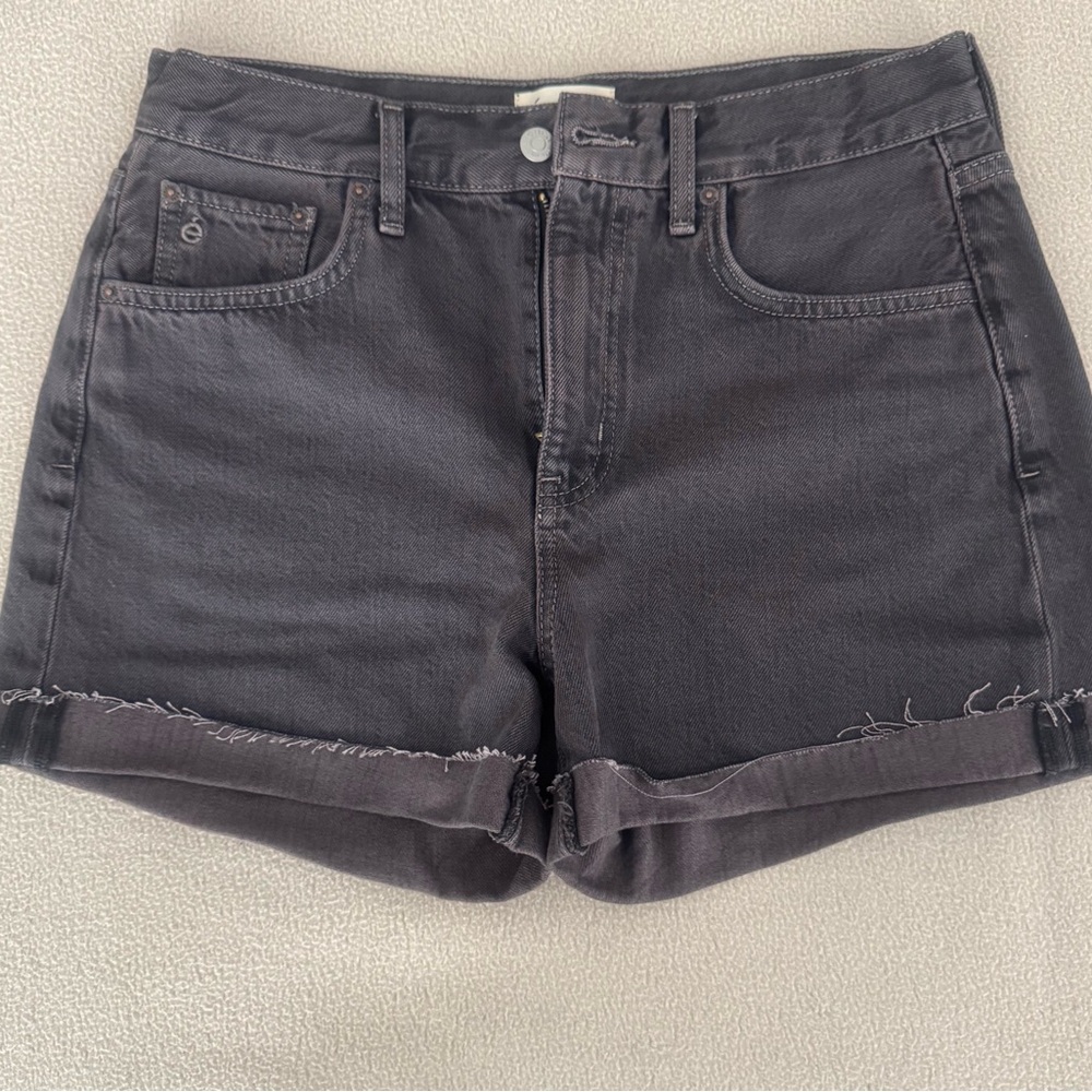 Erica black denim Shorts with Rolled Hems NWOT